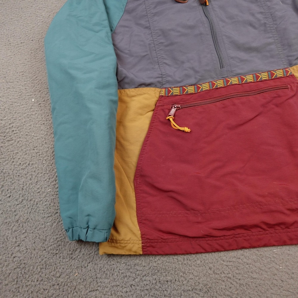 LL Bean Jacket Womens XS Multicolor Colorblock Hooded Insulated Anorak Half Zip - Picture 3 of 11